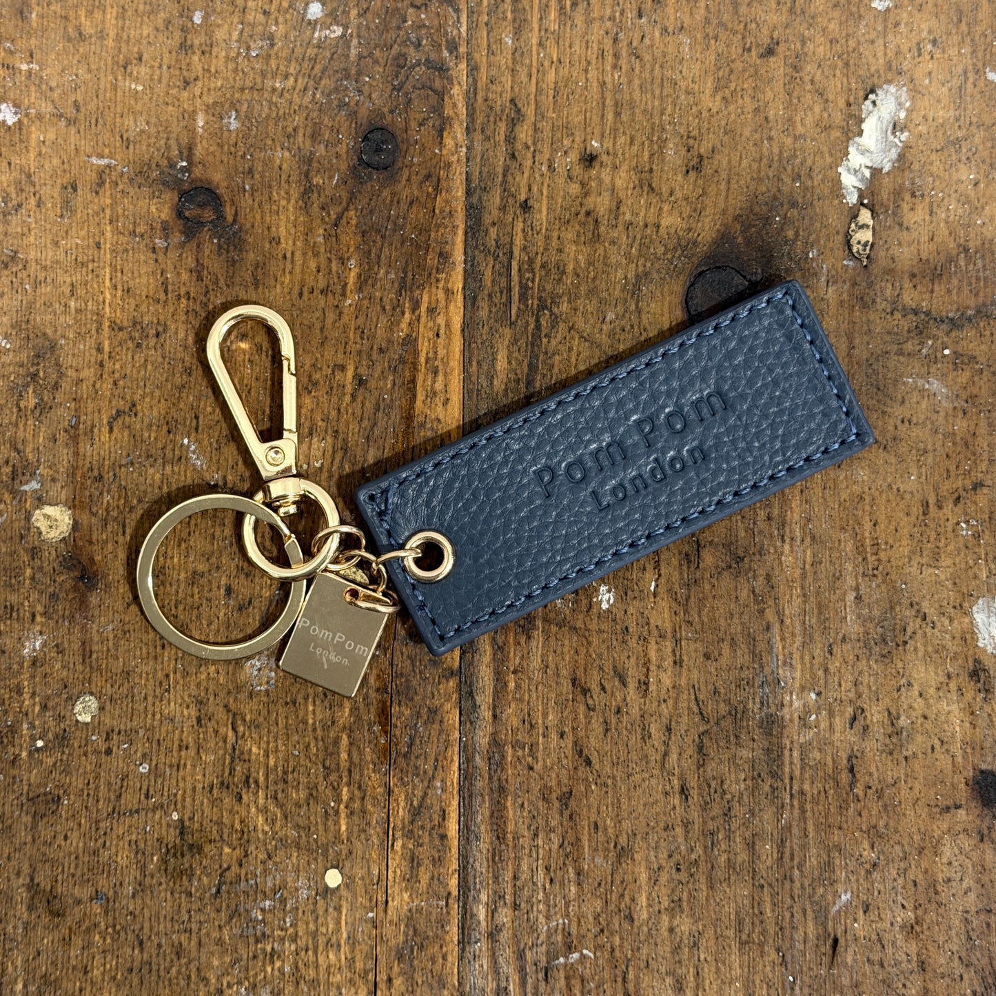 END OF LINE Key Tab Keyring Slate Blue