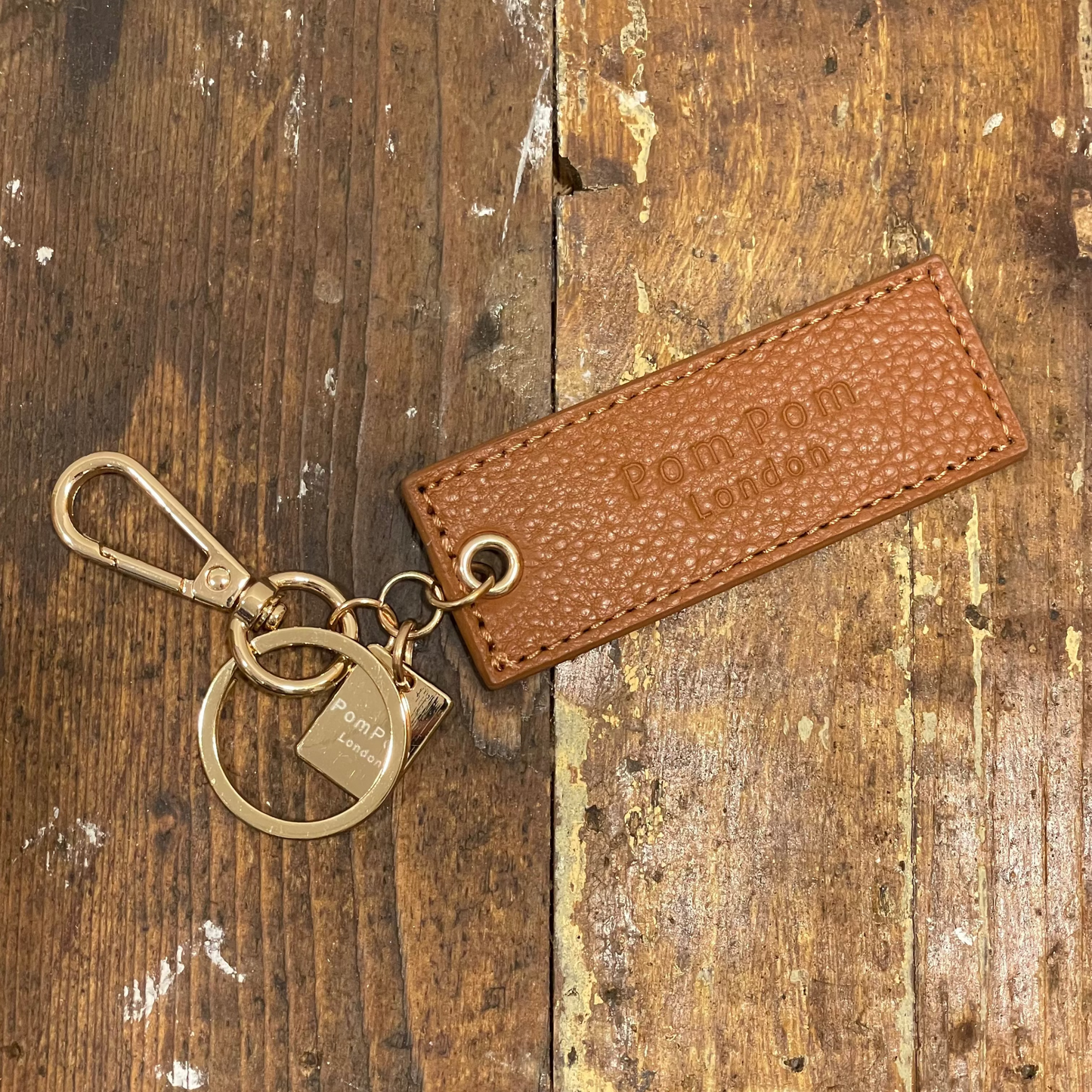 END OF LINE Key Tab Keyring Tan