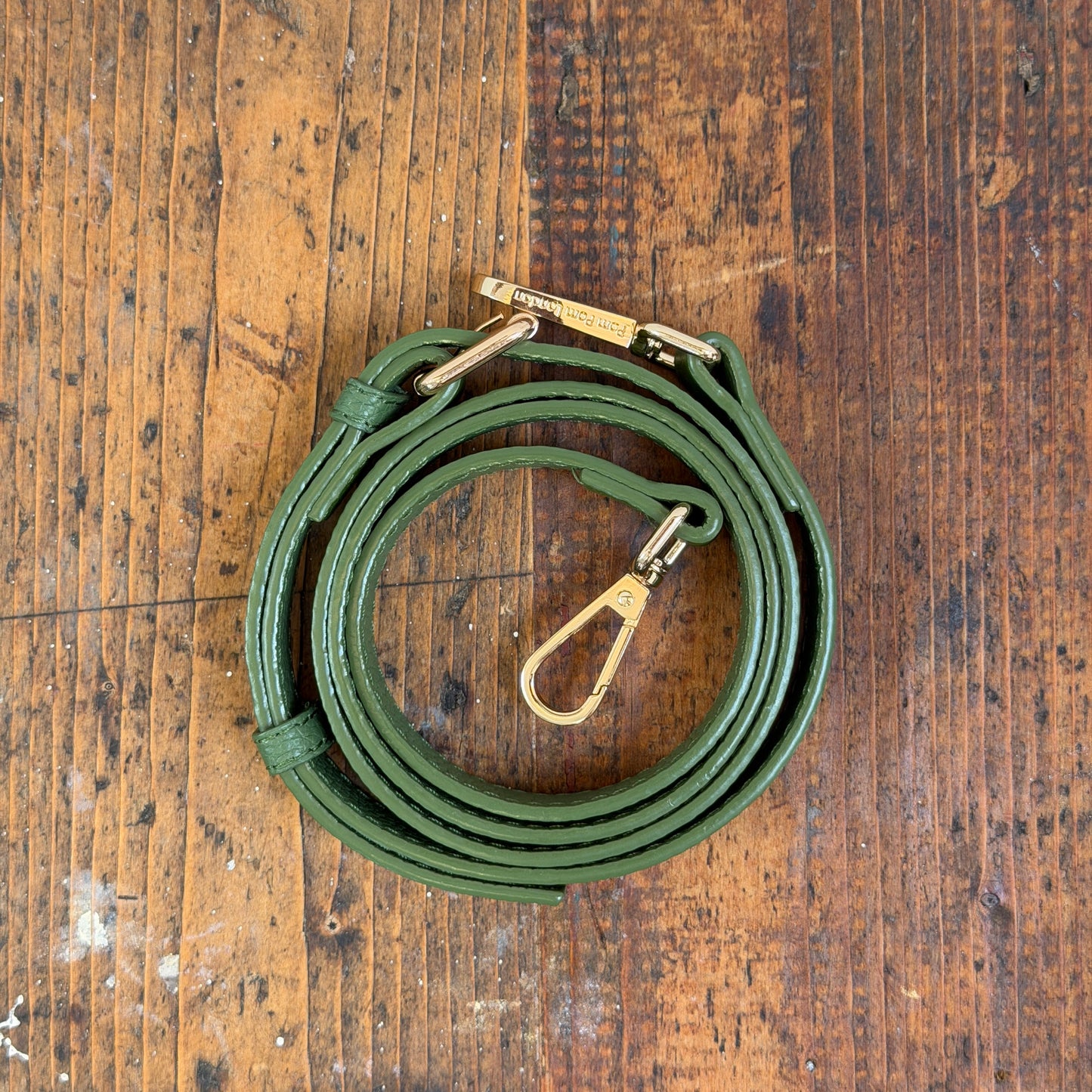 END OF LINE Sloane Leather Strap Garden Green