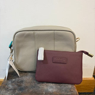 SECONDS City Bag Stone with Burgundy Coin Purse